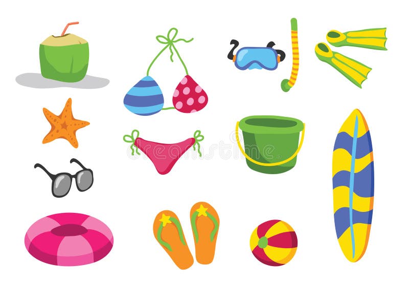 Beach toys vector cartoon stock vector. Illustration of starfish 67792341