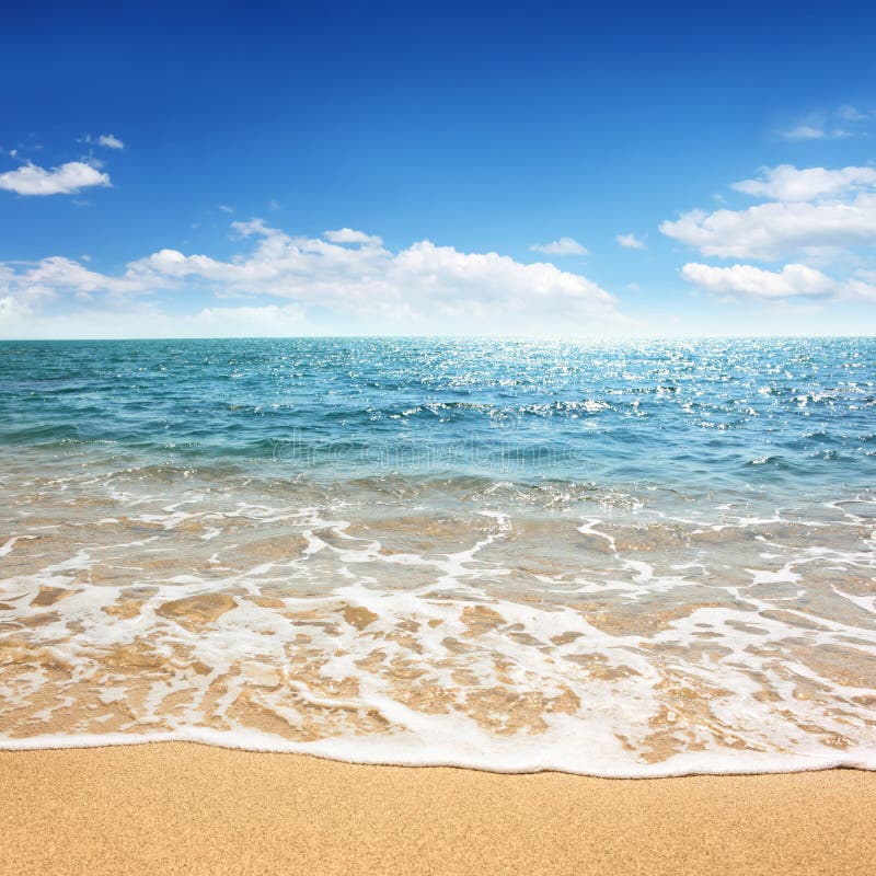 Beach and sea stock photo. Image of beach, surf, relax - 18378306