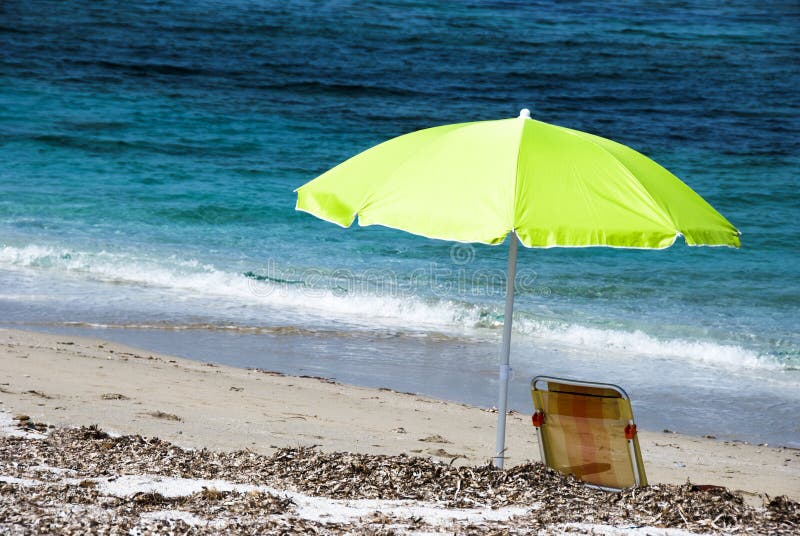 Beach umbrella stock image. Image of deserted, clear 25875517