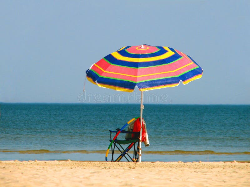 Beach Umbrellas stock photo. Image of summer, skies, beach 3015138