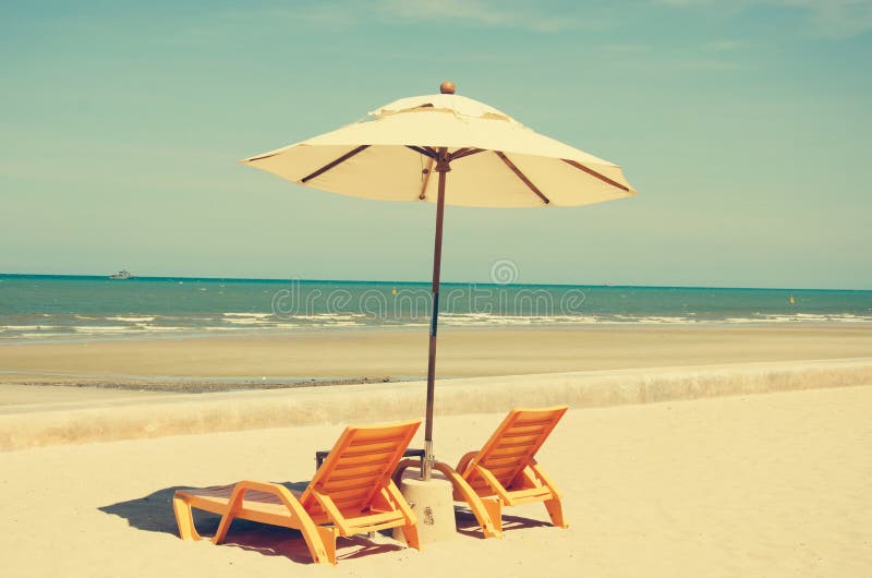 Beach umbrella vintage stock image. Image of holiday 43047281