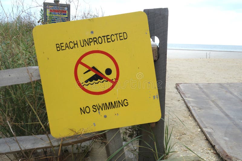 Beach Unprotected stock image. Image of swimming, warning - 44701733