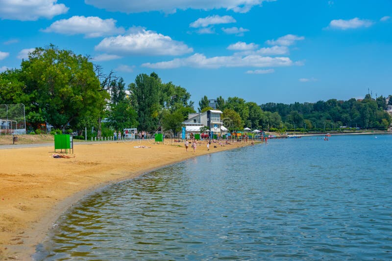 Beach at Valea Morilor park in Chisinau, Moldova.Image