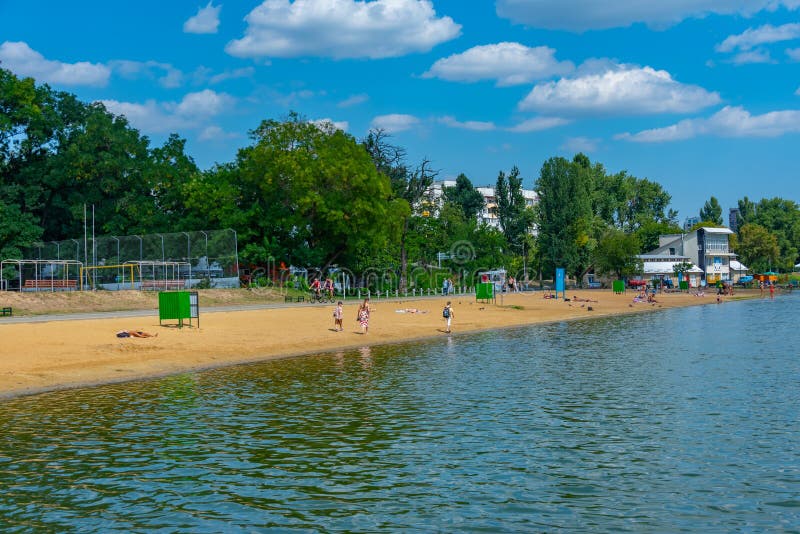 Beach at Valea Morilor park in Chisinau, Moldova.Image