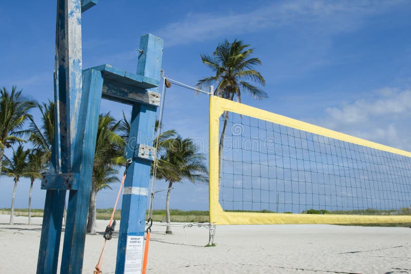 Beach volley net a nice day at South Beach, Miami. Beach volley net a nice day at South Beach, Miami.