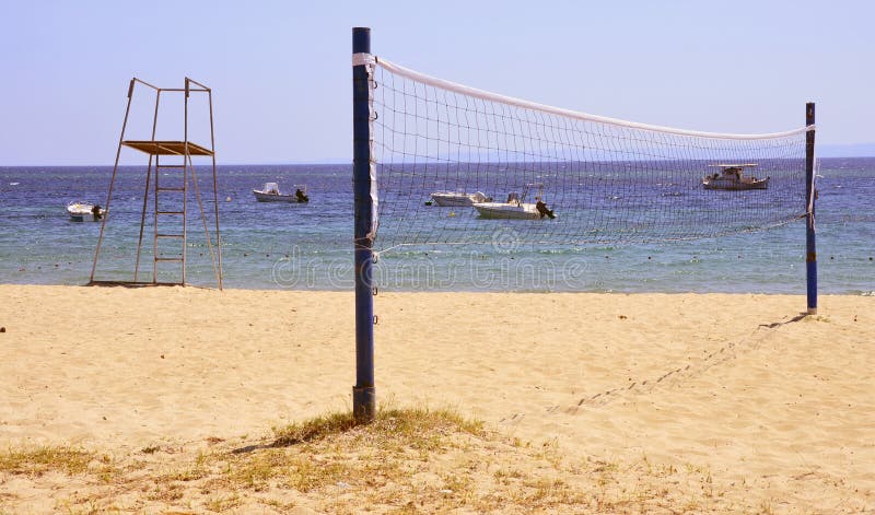 Beach volley terrain on hot sand. Beach volley terrain on hot sand