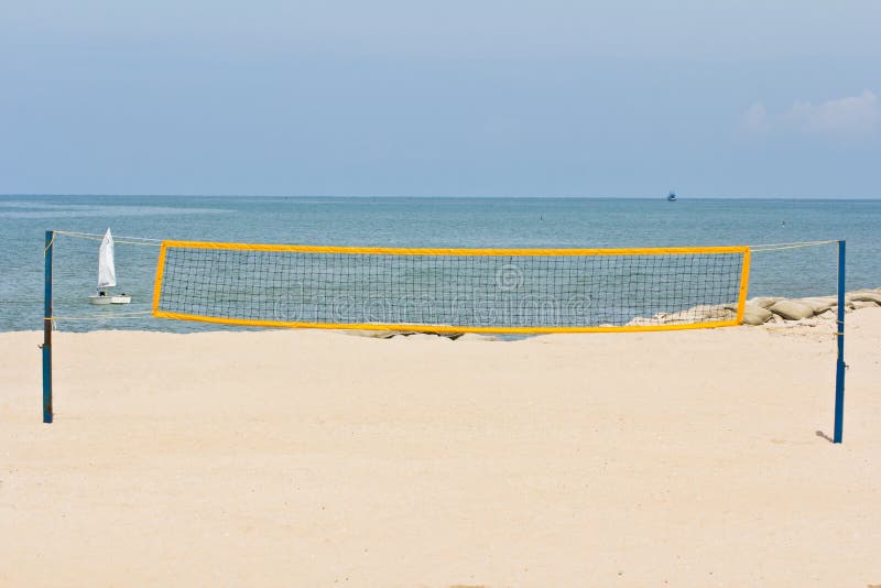 Beach volley net stock photo. Image of empty, blue, compete 34843796