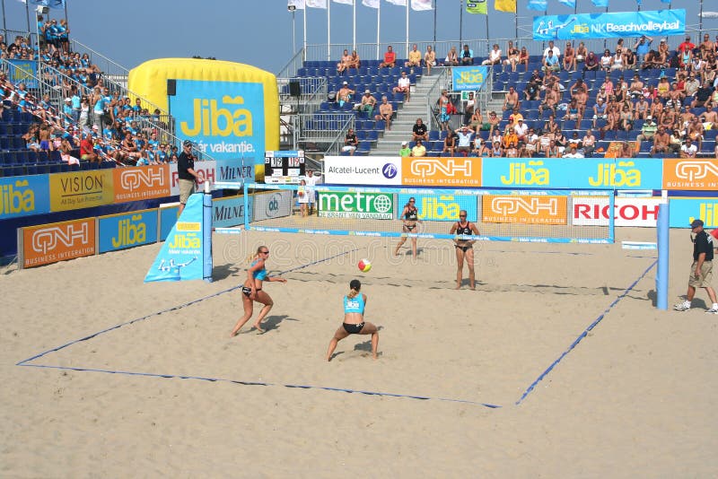 European Championship Beach Volleyball for Women Editorial Stock Image