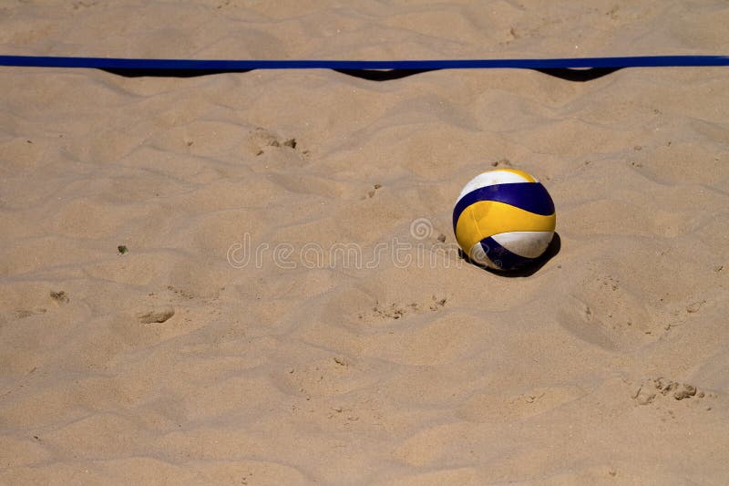 Volleyball Ball on the Beach Stock Image Image of sandy, form 19670317