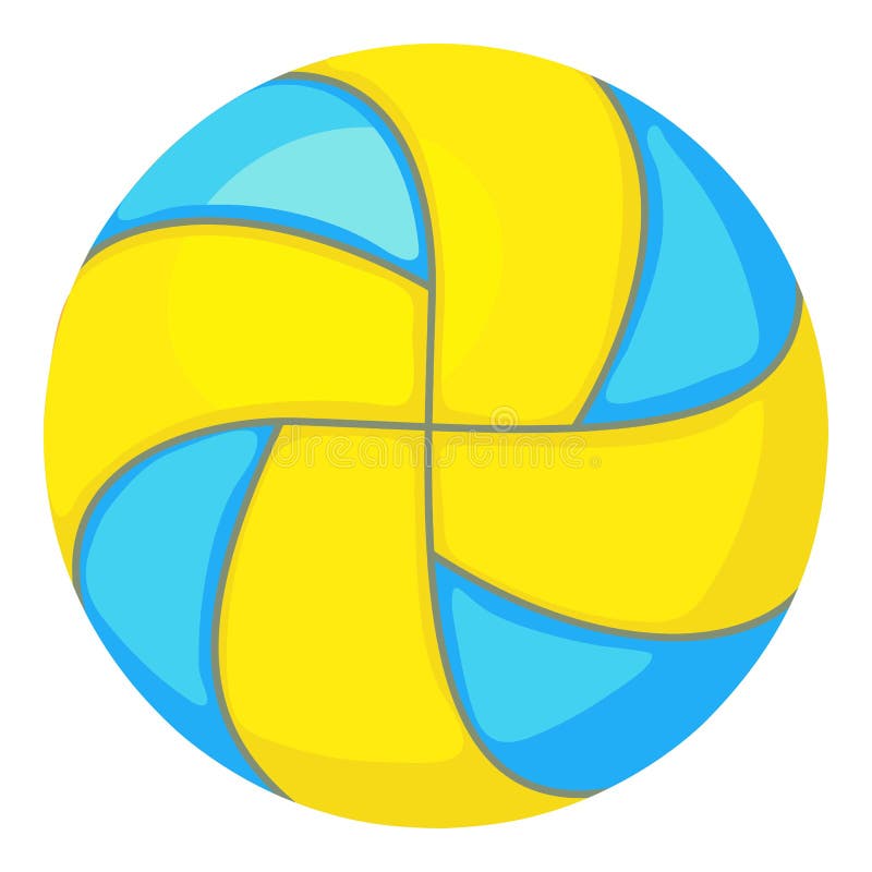 Beach Volleyball Ball Icon, Cartoon Style Stock Vector - Illustration ...