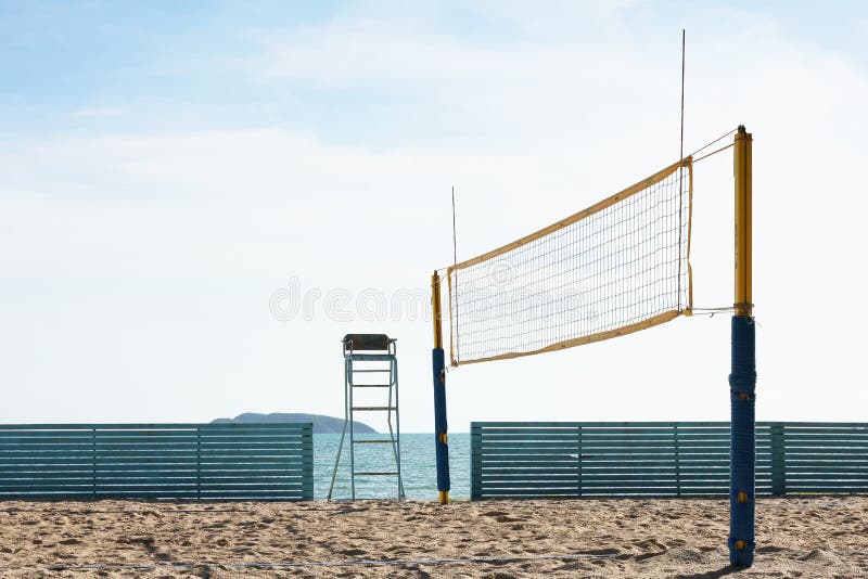 Beach volleyball court stock image. Image of water, white 100888293