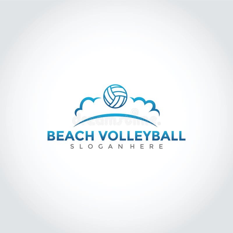 Beach Volleyball Logo Design. Vector Illustrator Eps. 10 Stock