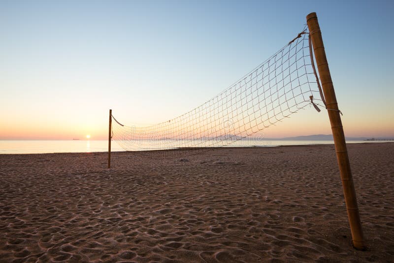 Beach Volleyball Net Near Sea Stock Image Image of nature, tropical