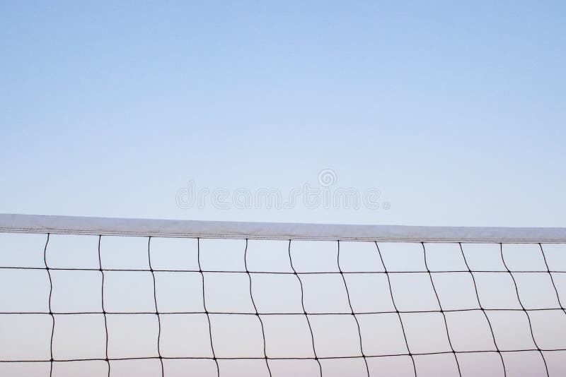 Beach volleyball net, summer vacation, sport concept. isolated sky background