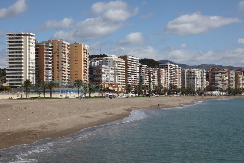 Beach in La Caleta. Malaga, Spain Stock Photo Image of mediterranean
