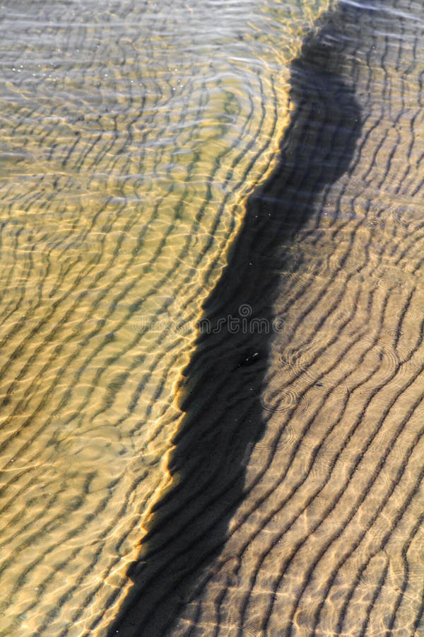 Beach wave ripples