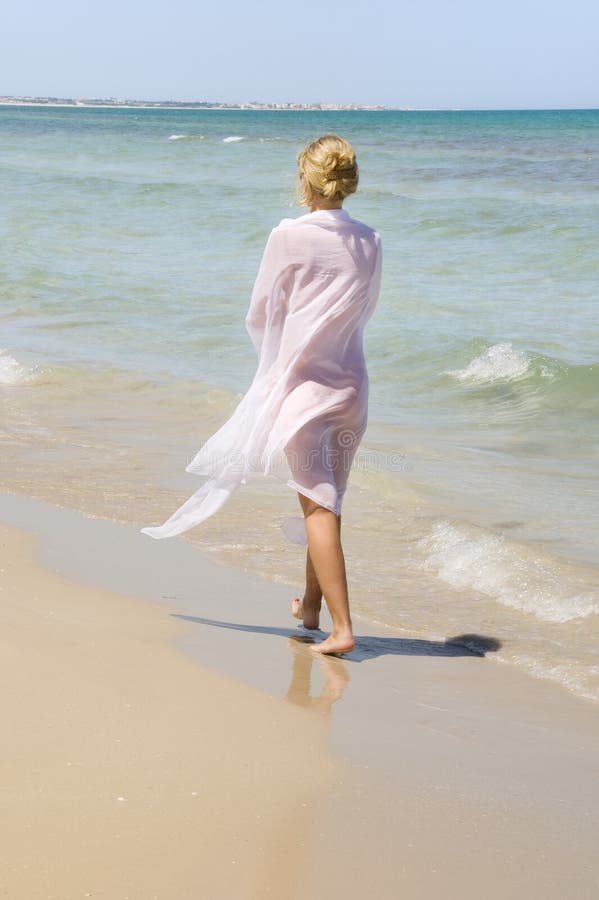 Beach woman with a sarong