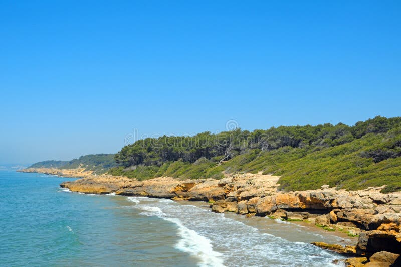 Beaches Of Tarragona, Spain Stock Image Image of bosc, ocean 14401879