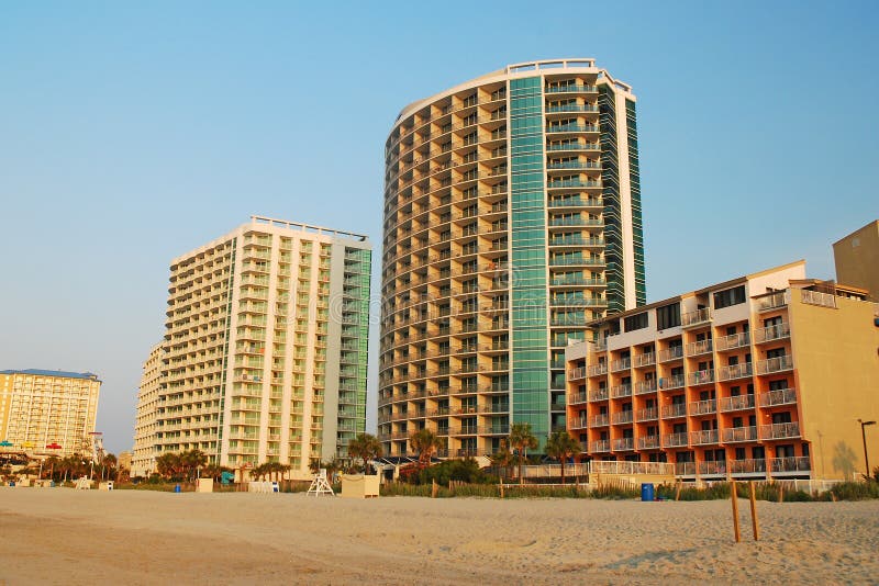 Beachfront Condos in Myrtle Beach Stock Photo Image of condominiums
