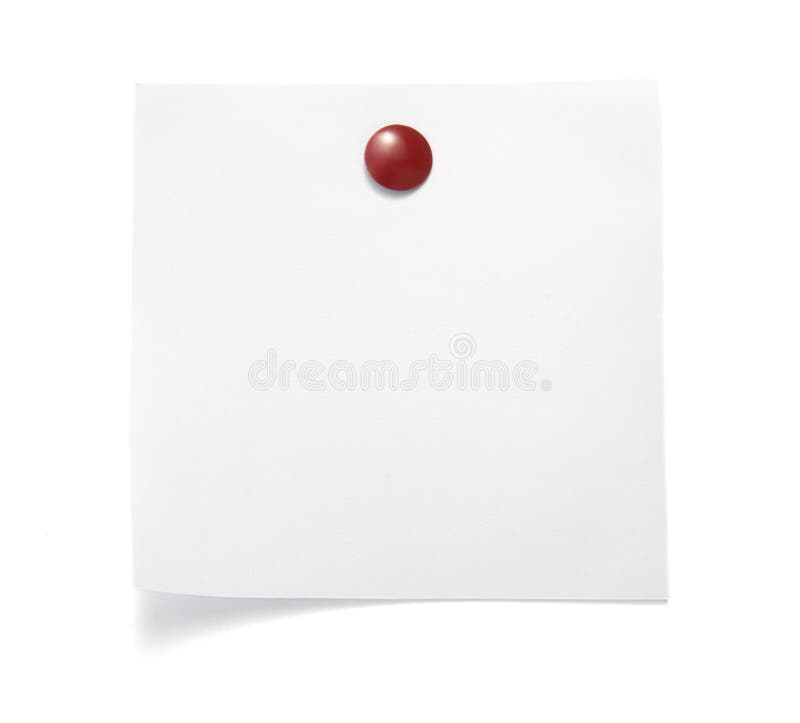 Close up of note pad reminder on wall, with clipping path. Close up of note pad reminder on wall, with clipping path