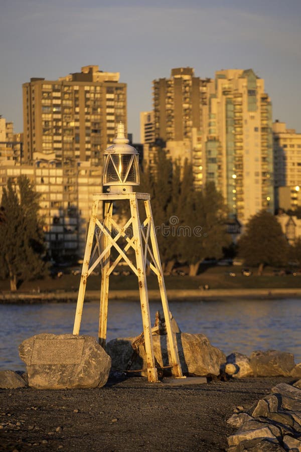 Beacon & Skyscrapers Vancouver, Canada Stock Photo Image of lake