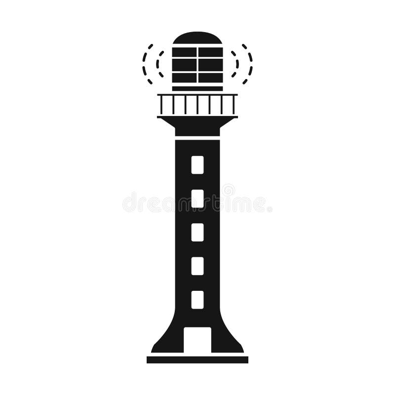 Beacon Vector Icon.Black Vector Icon Isolated On White Background
