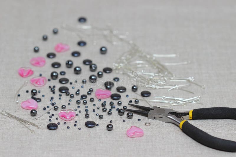 Bead making accessories stock photo. Image of pliers 62189308
