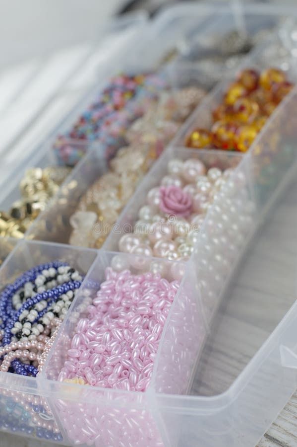 Beads, Handmade Imitation Jewelry Making. Stock Image Image of