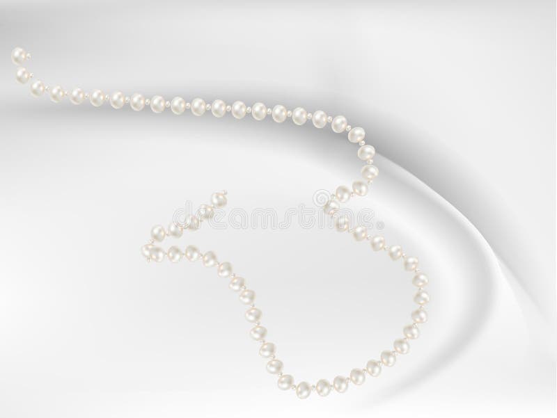 Beads with pink pearls romantic stock illustration Beads with pink pearls romantic stock illustration