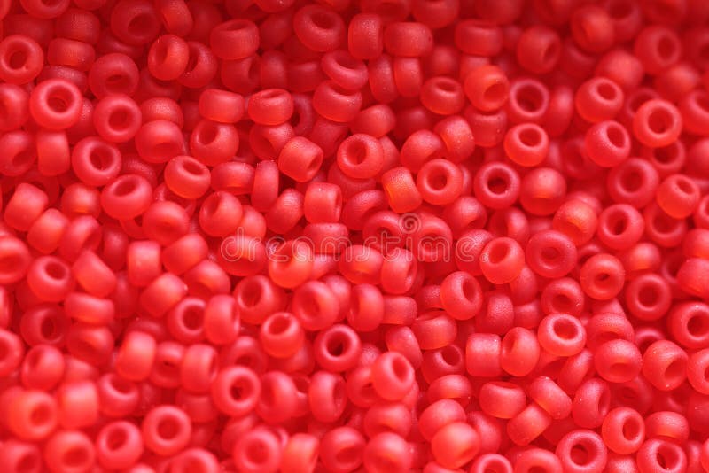 Beads of red colour