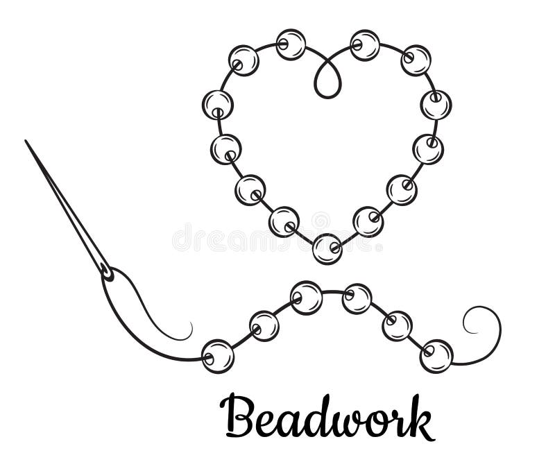 Beading Needle Thread Stock Illustrations – 22 Beading Needle Thread ...