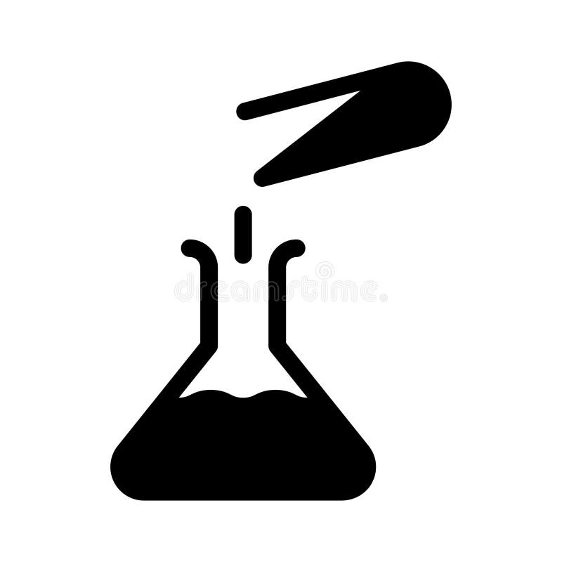 Download Beaker Vector Glyph Color Icon Stock Vector - Illustration ...