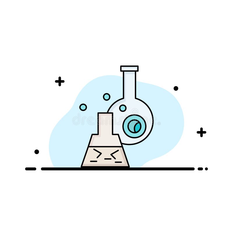 Beaker, Lab, Test, Tube, Scientific Flat Color Icon Vector Stock Vector Illustration of