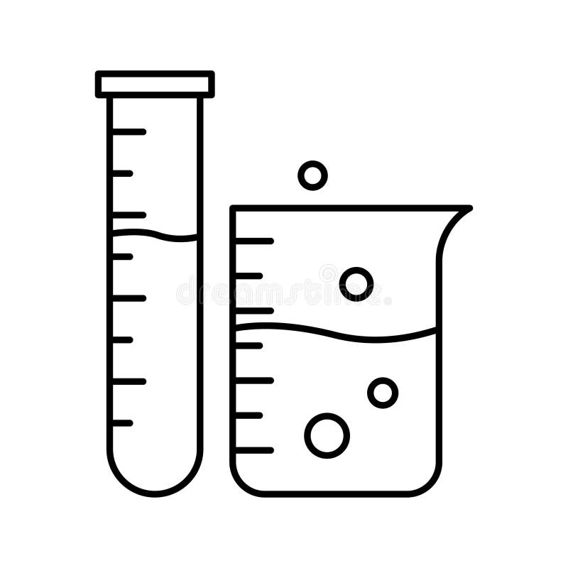 Beaker, Lab Test Isolated Vector Icon Can Be Easily Modified or Edit