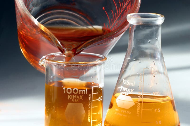 BEakers & flasks chemistry lab stock photos BEakers & flasks chemistry lab stock photos