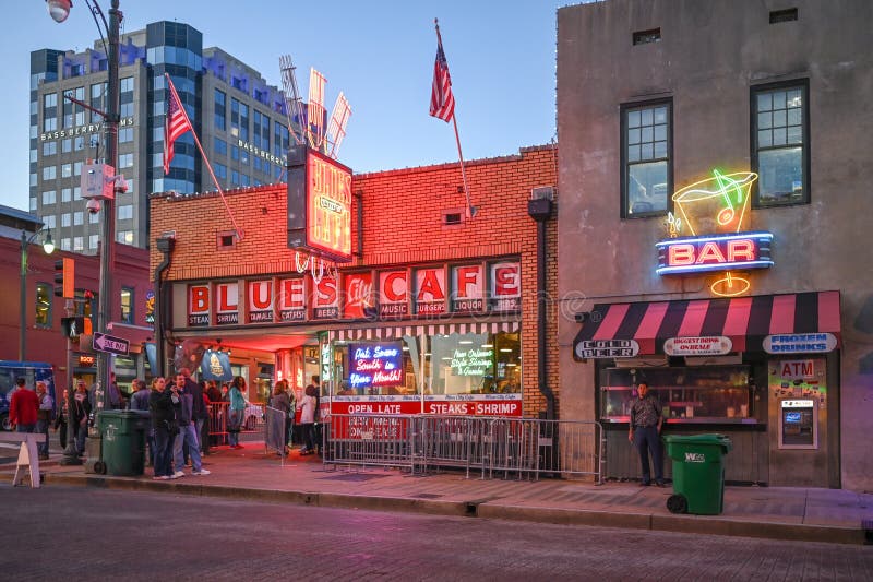 Beale Street, Memphis, Tennessee. Memphis, Tennessee, USA - March 23,2019: Beale Street in Memphis by night. This street is famous for its blues clubs stock image Beale Street, Memphis, Tennessee. Memphis, Tennessee, USA - March 23,2019: Beale Street in Memphis by night. This street is famous for its blues clubs stock image