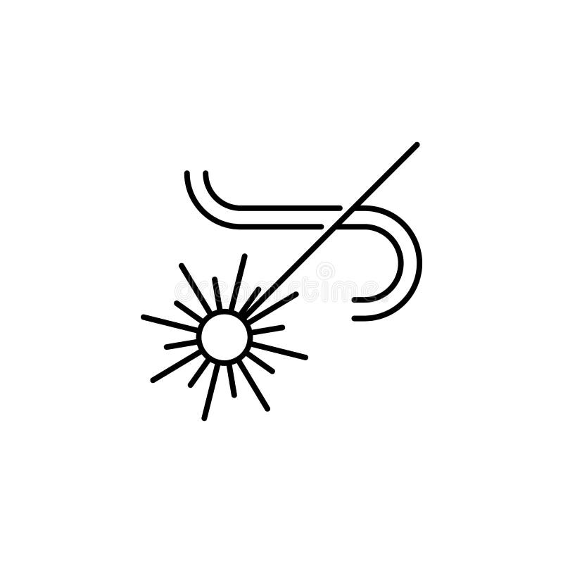 Beam icon. Element of laser application in production for mobile concept and web apps illustration. Thin line icon for website royalty free illustration