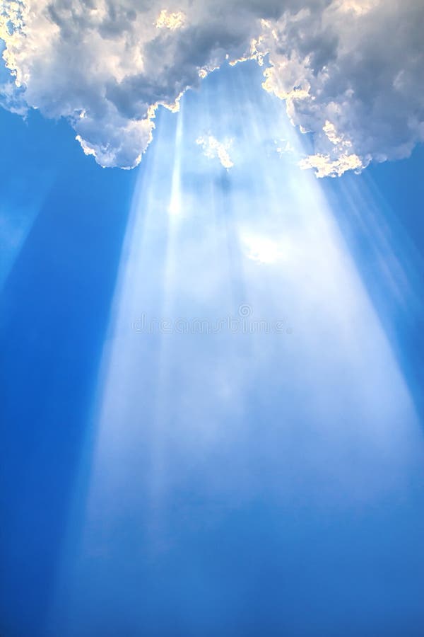 Beam Of Light And The Clouds Stock Image Image 53126277
