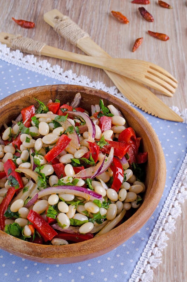 Bean Salad and Various Vegetables Stock Photo Image of vegetables