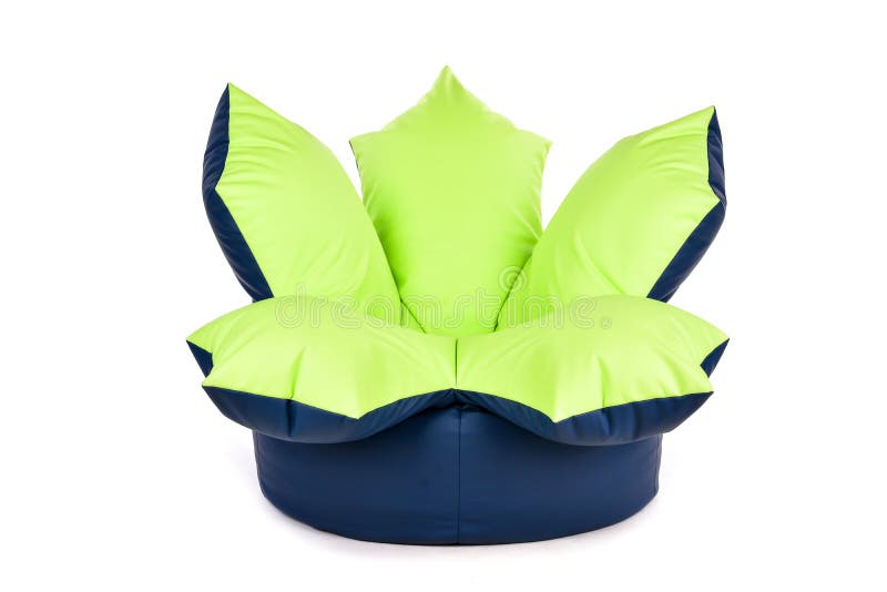Beanbag concettuale blu-verde fotografie stock libere da diritti Beanbag concettuale blu-verde fotografie stock libere da diritti