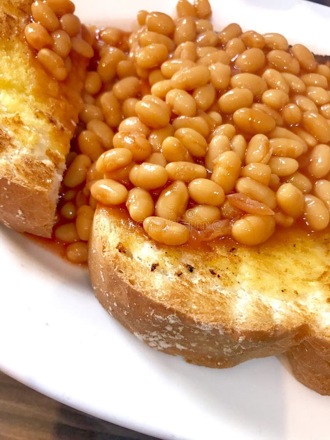 Beans on toast stock image. Image of thick, toasted, simple - 99429285