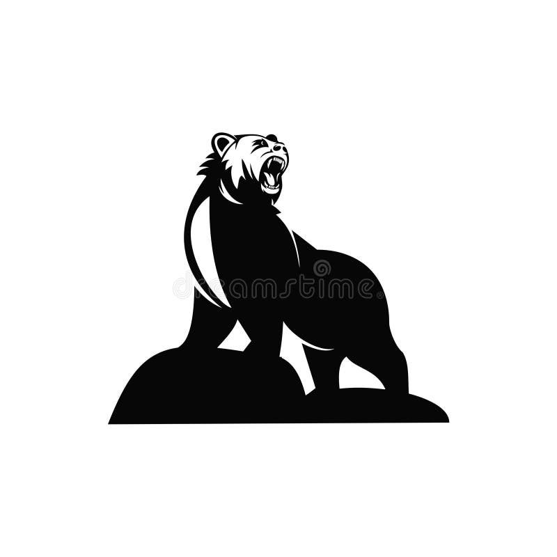 Bear character logo vector vector illustration