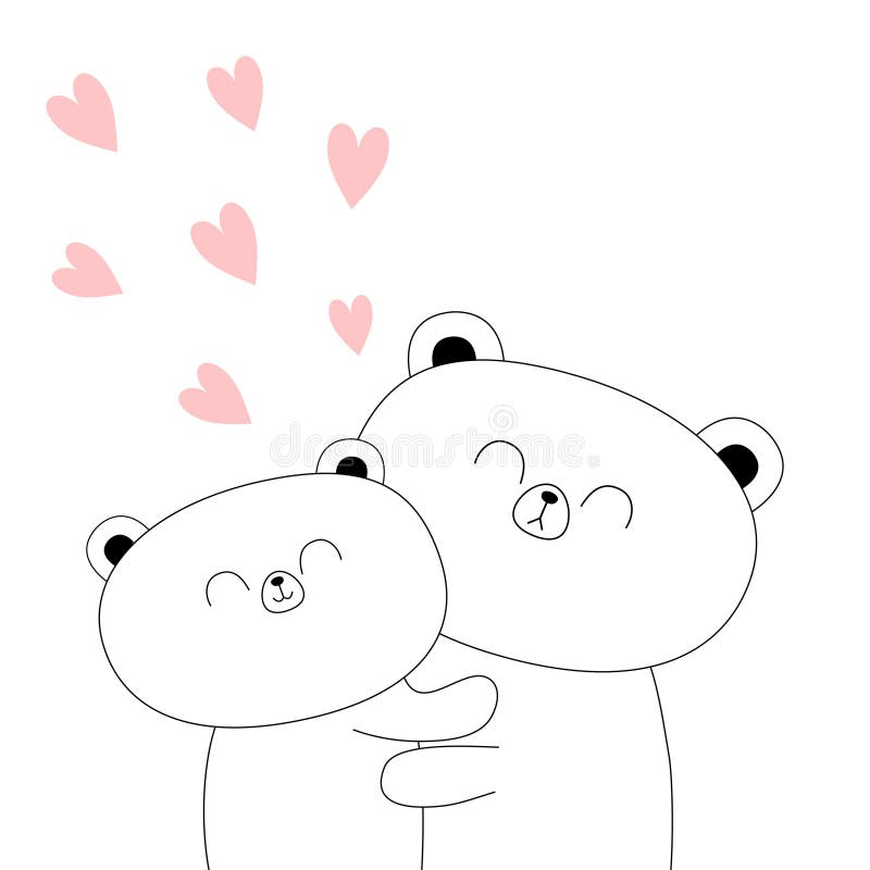 Bear Couple. Hugging Family. Hug, Embrace, Cuddle. White Contour Silhouette. Cute Kawaii Funny Cartoon Character Stock Vector - Illustration of mother, animal: 209499625 Bear Couple. Hugging Family. Hug, Embrace, Cuddle. White Contour Silhouette. Cute Kawaii Funny Cartoon Character Stock Vector - Illustration of mother, animal: 209499625