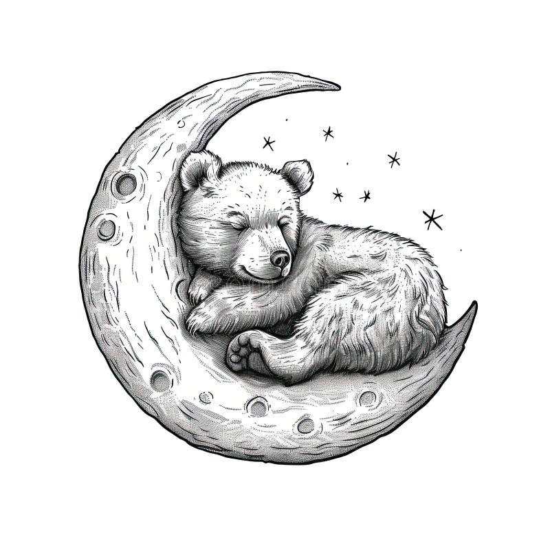 Fairy Fae Greetings Card - Owl Bear Cub (B&W) Fairy Fae Greetings Card - Owl Bear Cub (B&W)