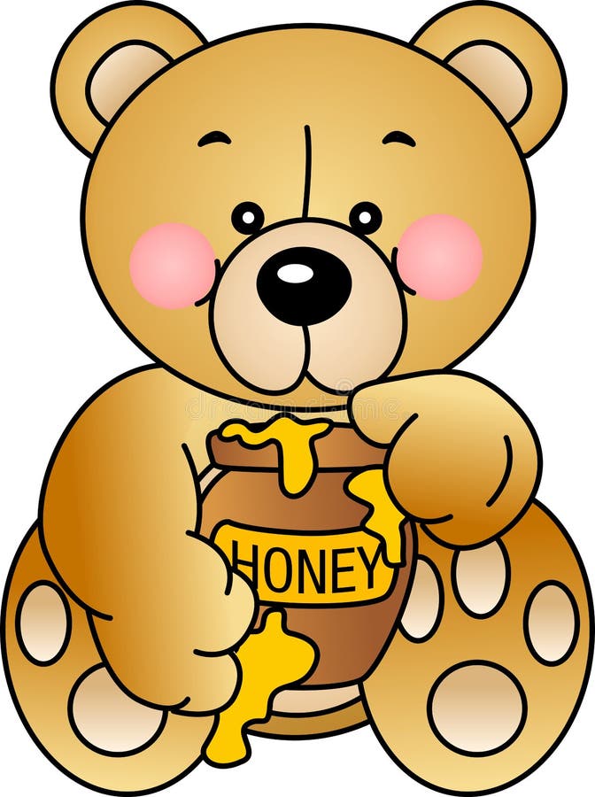 Bear eats Honey. 