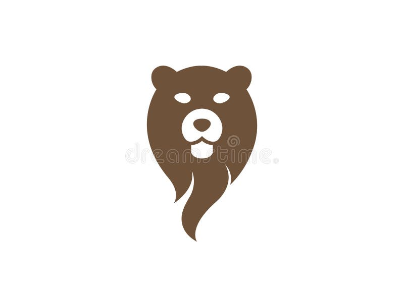 Bear head and face for logo design illustration