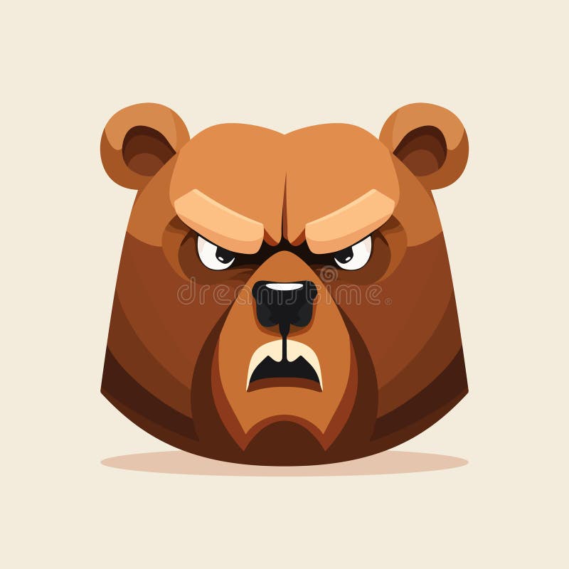 Bear Head Logo Design. Abstract Bear Face Isolated Stock Vector ...