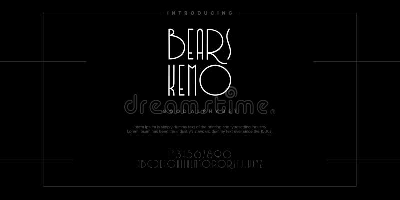 Bear Kemo Abstract minimal modern alphabet fonts vector illustration vector illustration