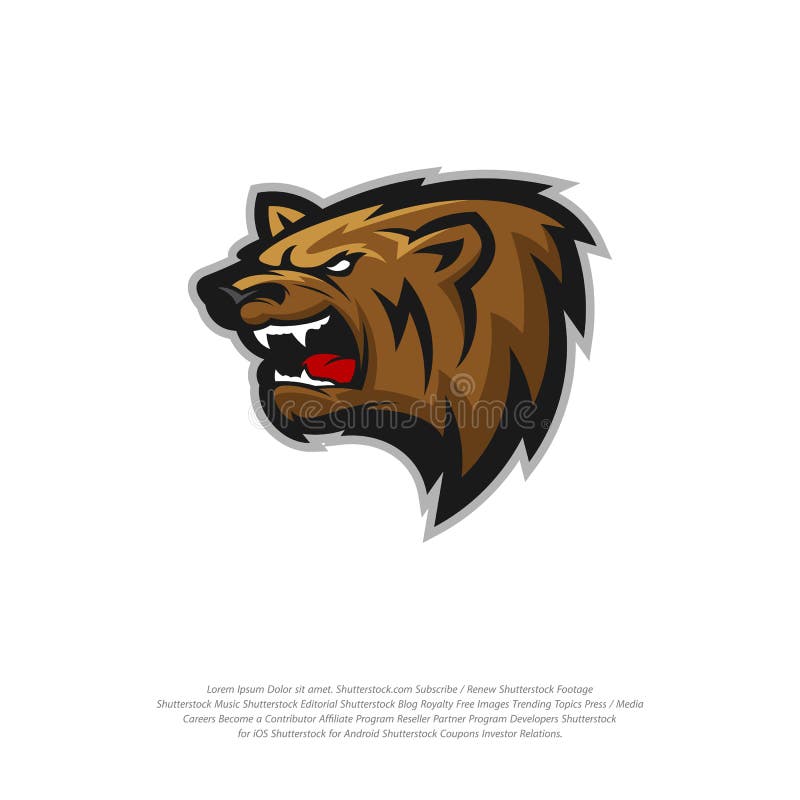 Bear Logo Design Vector. Modern Professional Grizzly Bear Logo for a