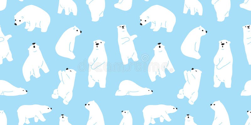 Bear Seamless Polar Bear Vector Pattern Teddy Icon Character Cartoon Doodle  Illustration Tile Background Wallpaper Stock Illustration - Illustration of  honey, design: 122374565